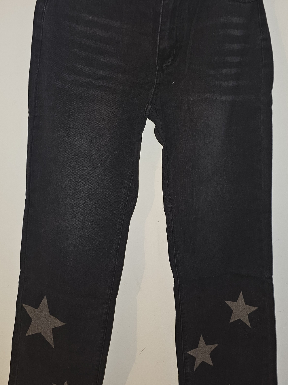 Women’s Black Flare Jeans with Star Accents